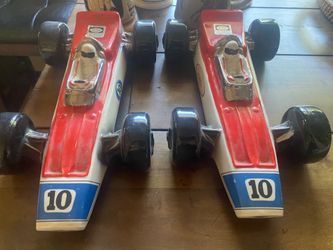 Vintage Race Car Decanters (2)