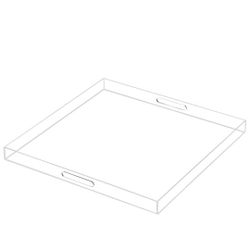 🍽️ Brand New Oversized Extra Large King Bed Tray – 24"x24"x2" Crystal Clear Acrylic Table 🍽️