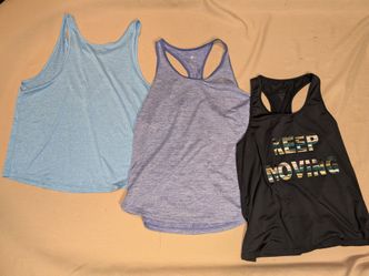 Women's XL athletic tanks, athletic pants, tops, and pickleball t-shirts
