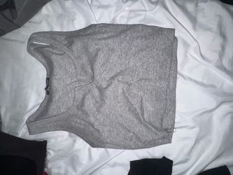 Gray Heather Crop Tank Top