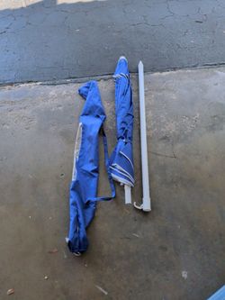 Blue Beach Umbrella with Carry Bag