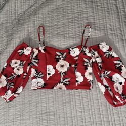 Floral Cropped Blouse 