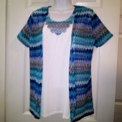 Kim Rogers Cardigan With Tank Top Size Small 