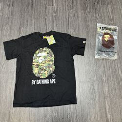 BAPE Style Green🟢 Camo Ape Head Tee Black M(Medium) & L (Large) 