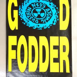 A Signed NED'S ATOMIC DUSTBIN - GOD FODDER 1991 SUBWAY PROMO POSTER