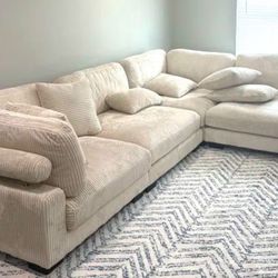 Cream Cloud 4 Piece Sofa Sectional Buy Now Pay Later $39 Down 