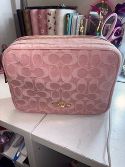 Coach denim pink Carey and wallet