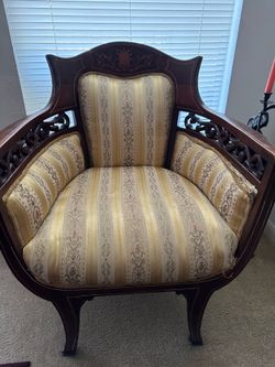 Antique Inlaid Mahogany Chair