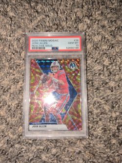 Josh Allen reactive gold PSA 10