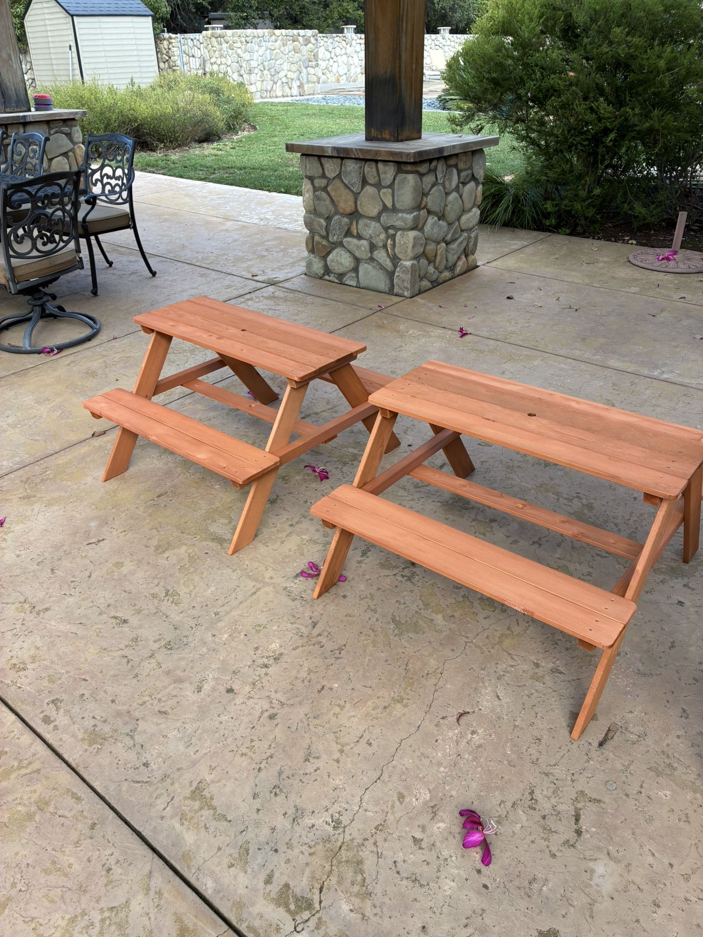 Kids Wood Picnic Tables 