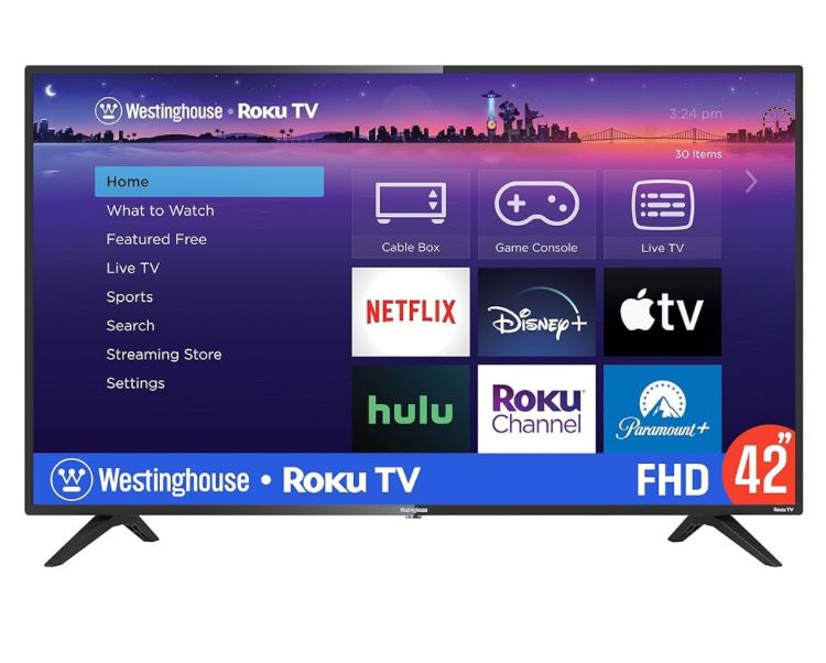 Roku TV - 42 Inch Smart TV, 1080P LED Full HD TV with Wi-Fi Connectivity and Mobile App, Flat Screen TV Compatible with Apple Home Kit, Alexa and Goog