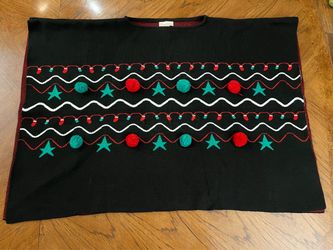 Collection Eighteen Festive Christmas Holiday Poncho