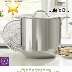 Princess House Olla De 25 Qts Con Parrilla Nueva En Su Caja 