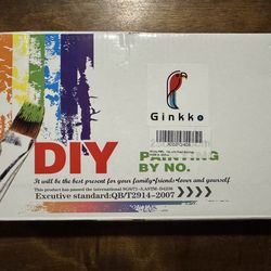 DIY Paint by Number Kit Cat Portrait
