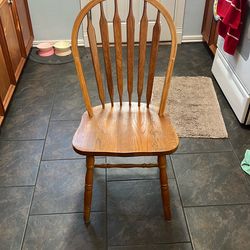 Seven Solid Wood Chairs