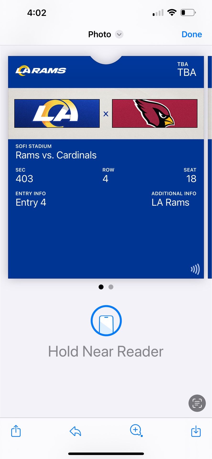 2 Tickets To Cardinals Vs Rams Tickets