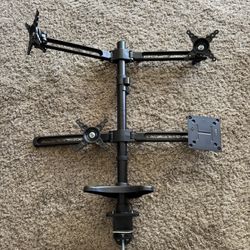 Displays2 Go Quad Monitor Desk Mounts
