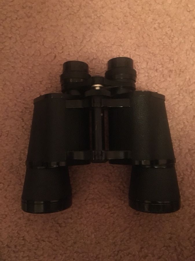 Binoculars with a case