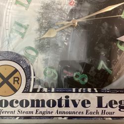 Vintage Locomotive Legends Steam Engine Train Wall Clock steam engine sounds