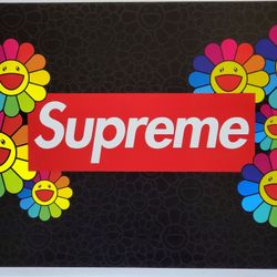FTP SUPREME art Offwhite GLASS 11x17 FRAME BOOST NEW 350
