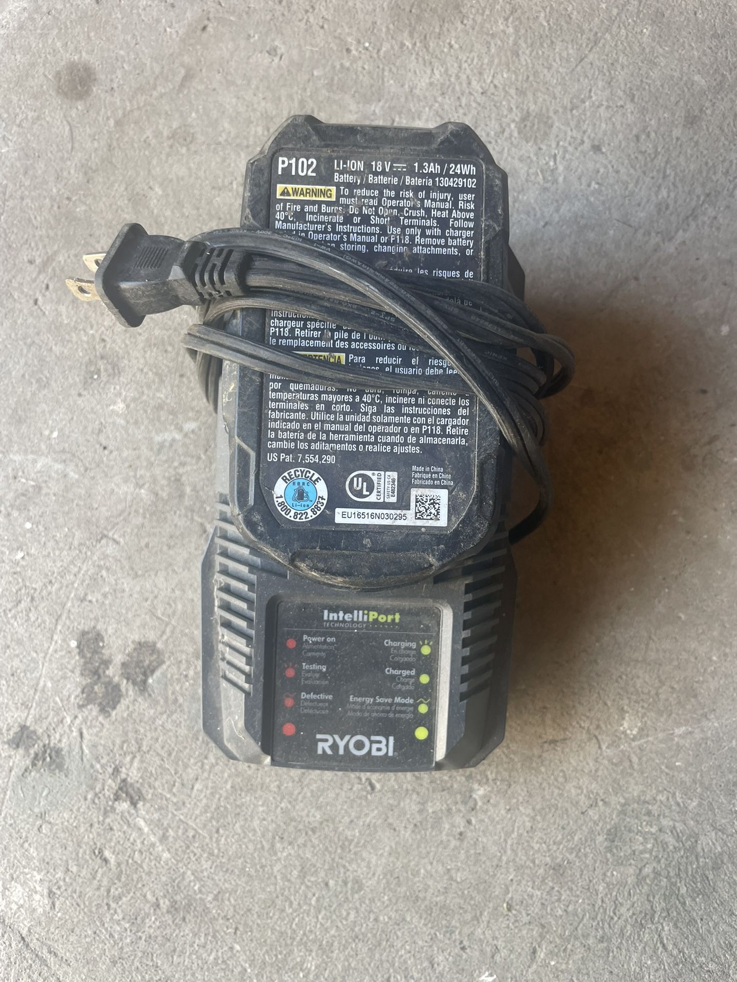 Ryobi Battery Pack And Charger 