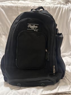 RAWLINGS BASEBALL/SOFTBALL BACKPACK, BLACK COLOR