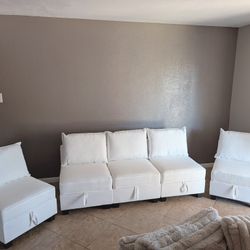 🆕 5 Piece Mix & Match L Shape Or Separate Storage Chairs / Sofas