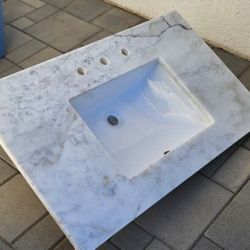 Vanity Sink with Granite Counter Top