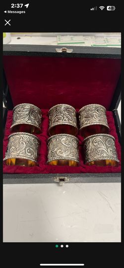 Vintage Silver In Color Napkin Rings