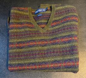 Polo Golf Ralph Lauren 100% Wool V-Neck Sweater