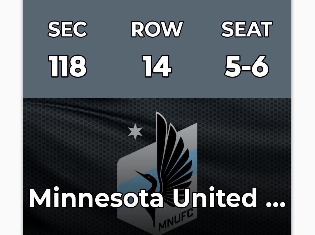 MINNESOTA UNITED TICKETS