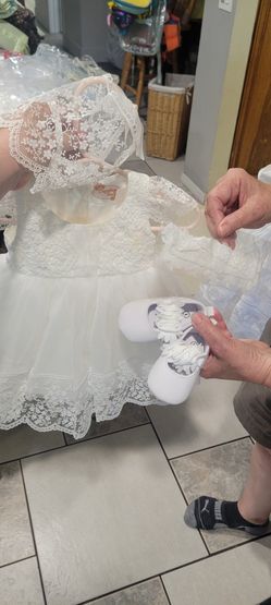 Christening Dress With Bonnet