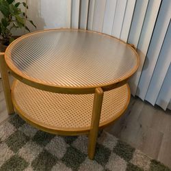 Wood & Glass Coffee Table (new)