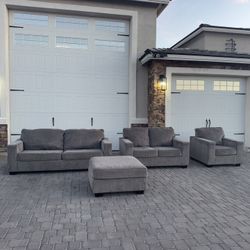 Grey couch set