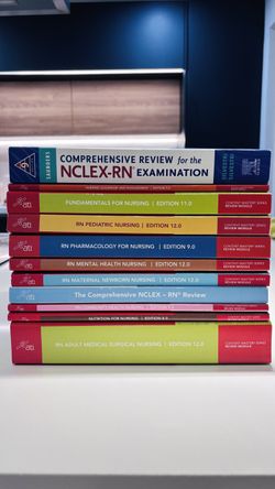 Complete Nursing School and NCLEX-RN Study Bundle, 11 Books