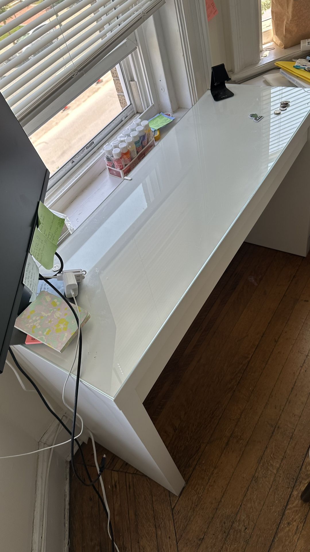 Ikea White Desk With Glass Top
