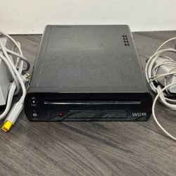 Nintendo Wii U Gaming System Console Only WUP-101 Black 32GB With Cords Untested