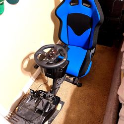 Sim Racing Cockpit Bundle — Logitech Wheel + Shifter + Pedals + Seat