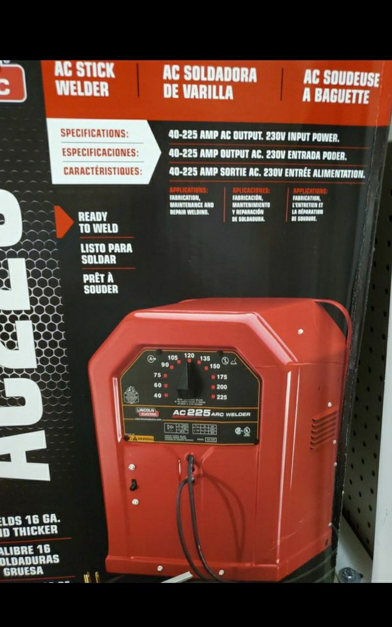 LINCOLN ELECTRIC 225 AMP ARC/STICK WELDER BRAND NEW