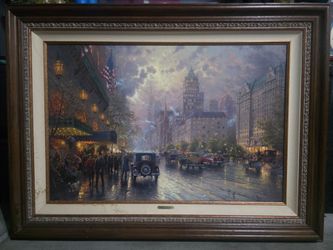 Thomas Kinkade Large New York Painting