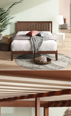 Solid wood full size bed frame