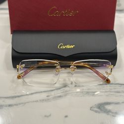 Big C Wire Glasses Clear Tint Gold 