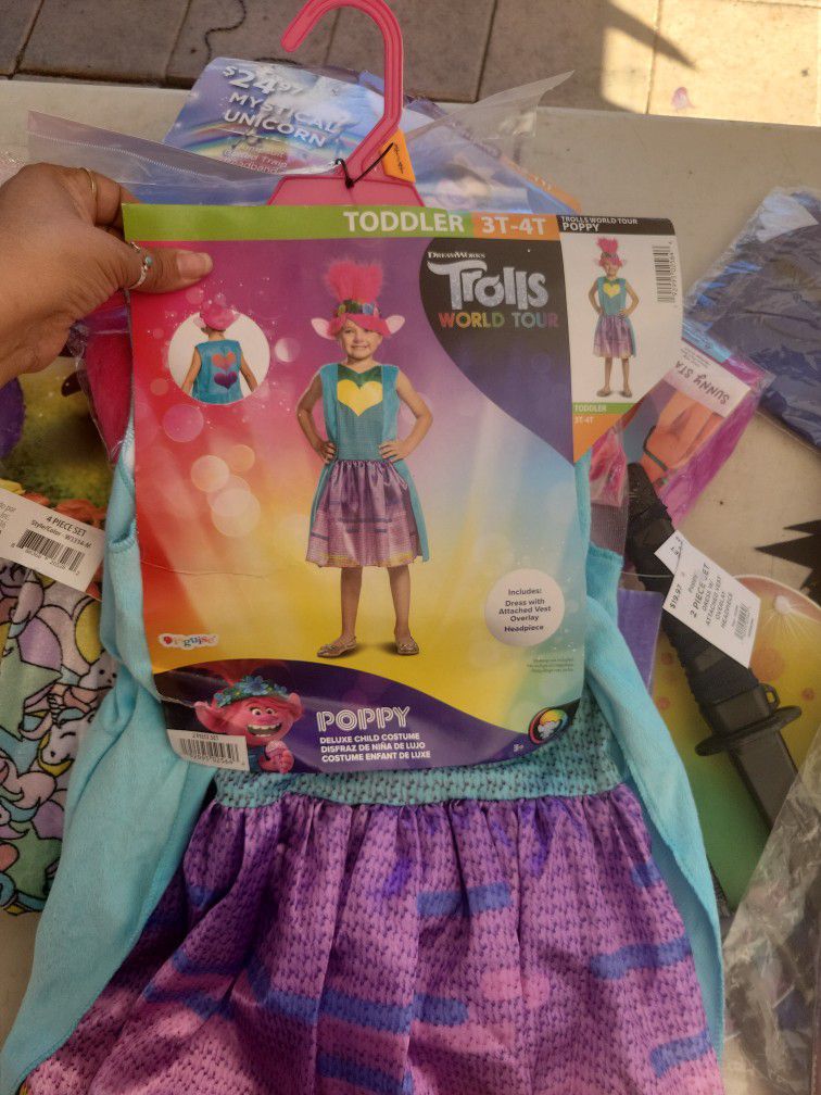 Trolls Poppy Toddler 3T-4T 