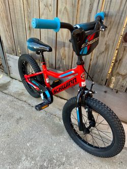 Schwinn Piston 16" Kids' Bike - Black/blue
