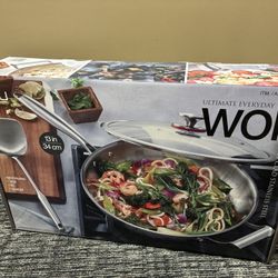 Brand New Miu Wok Tri Ply Clad Stainless Steel 13 Inch