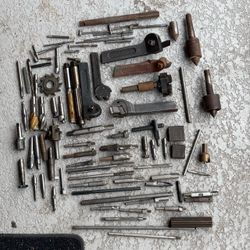 Vintage machinist lathe tools cutting heads bits reamers