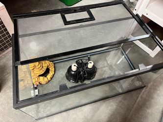 Glass Reptile Terrarium with Screen Lid