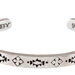 King Baby Studio - Engraved Silver Cuff Bracelet