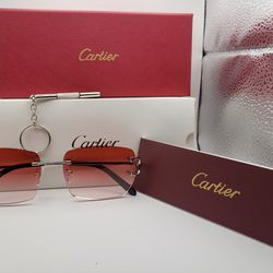 Cartier Glasses Rimless(Red)