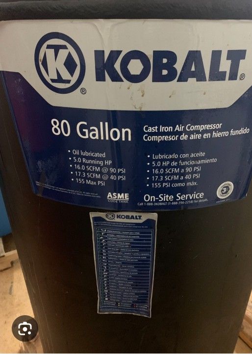 Eighty gallon air compressor